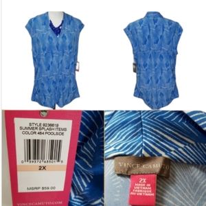 Vince Camuto plus size 2X sleeveless blouse NWT